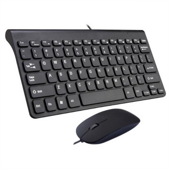 Комбиниран комплект клавиатура за мишка 2.4G безжична клавиатура с мини размер с мултимедия за таблет, лаптоп Mac, настолен компютър, телевизор Andrews Windows