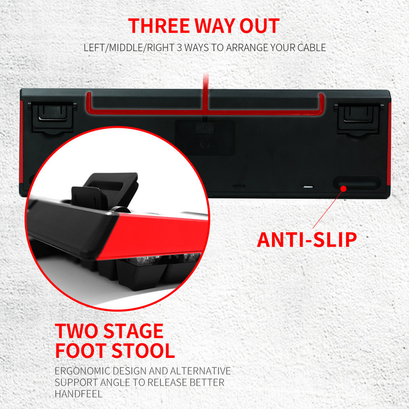 HEXGEARS GK705 104 atslēgas, ūdensnecaurlaidīga Kailh BOX slēdža mehāniskā tastatūra Hot Swap LOL mehāniskā spēļu tastatūra