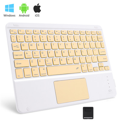 GOOJODOQ bežična Bluetooth tipkovnica s touchpadom za iPad Keybaord iPhone Samsung Galaxy Xiaomi Huawei Microsoft Surface HP