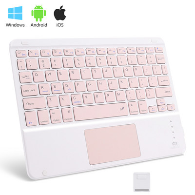 GOOJODOQ bežična Bluetooth tipkovnica s touchpadom za iPad Keybaord iPhone Samsung Galaxy Xiaomi Huawei Microsoft Surface HP