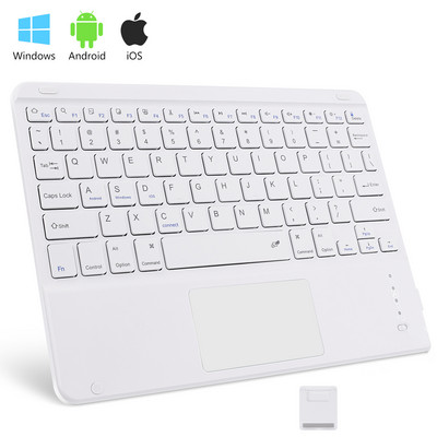 GOOJODOQ bežična Bluetooth tipkovnica s touchpadom za iPad Keybaord iPhone Samsung Galaxy Xiaomi Huawei Microsoft Surface HP