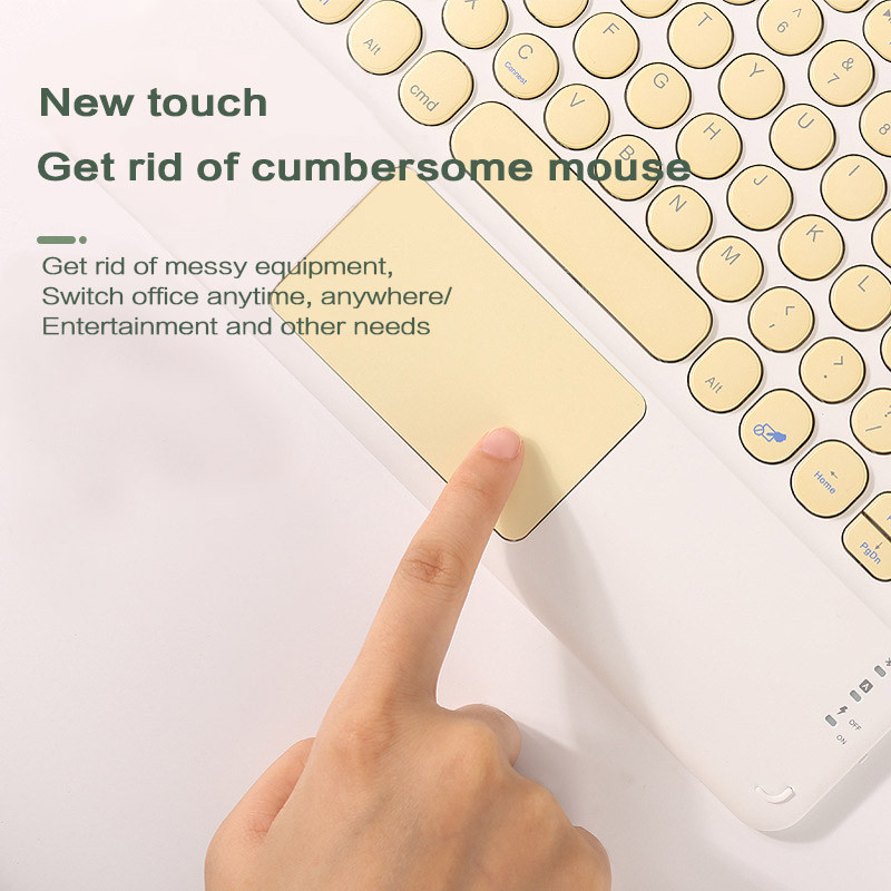 GOOJODOQ bežična Bluetooth tipkovnica s touchpadom za iPad Keybaord iPhone Samsung Galaxy Xiaomi Huawei Microsoft Surface HP