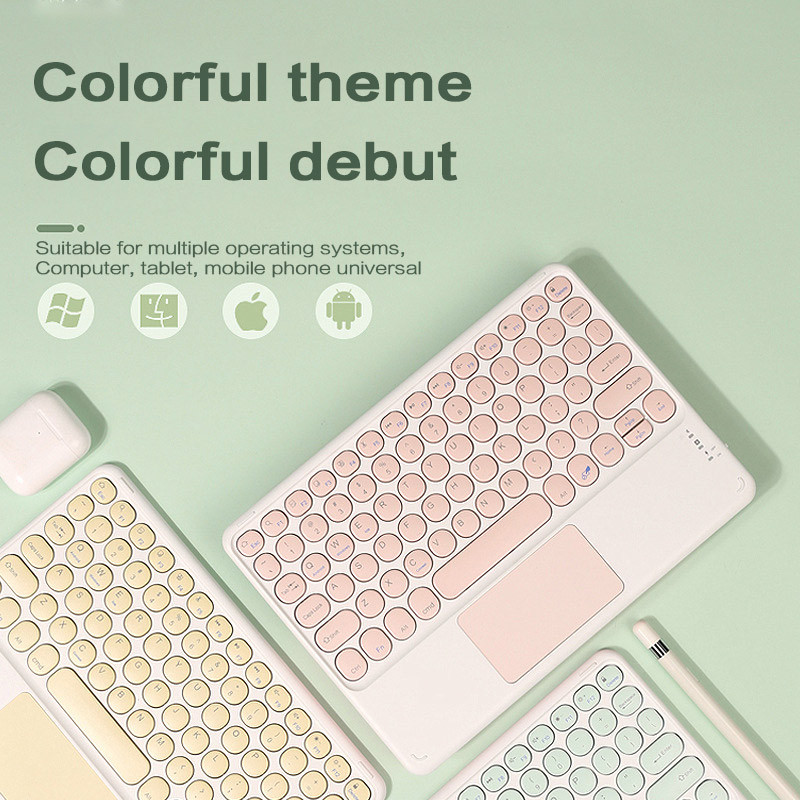 GOOJODOQ bežična Bluetooth tipkovnica s touchpadom za iPad Keybaord iPhone Samsung Galaxy Xiaomi Huawei Microsoft Surface HP