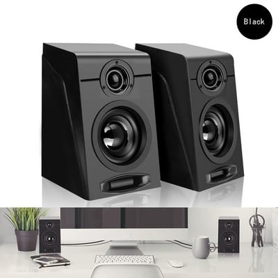 Difuzoare combinate din lemn cu fir USB Difuzoare pentru computer Bass Stereo Music Player Subwoofer Sound Box pentru telefoane PC