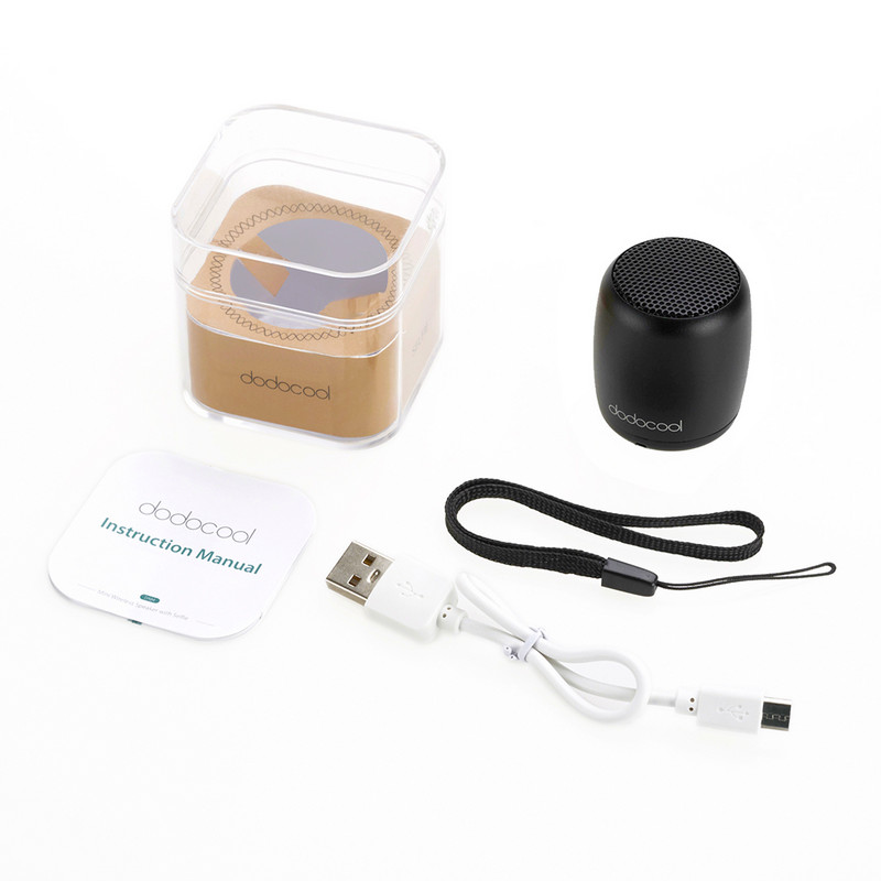 dodocool Mini difuzor Bluetooth Coloană portabilă fără fir impermeabilă HIFI fără pierderi Difuzor stereo subwoofer de calitate a sunetului