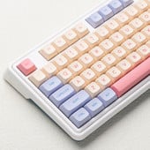 132 tipke Marshmallow XDA tipke za mehaničku tipkovnicu Dye Sublimation PBT tipke Pink Purpurno žute tipke XDA profil