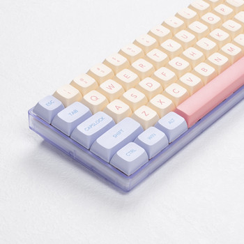 132 клавиша Marshmallow XDA Keycaps за механична клавиатура Dye Sublimation PBT Keycap Pink Purple Yellow Caps Keys XDA Profile