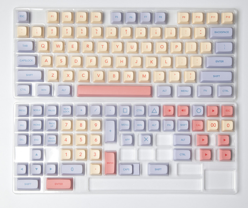 132 tipke Marshmallow XDA tipke za mehaničku tipkovnicu Dye Sublimation PBT tipke Pink Purpurno žute tipke XDA profil