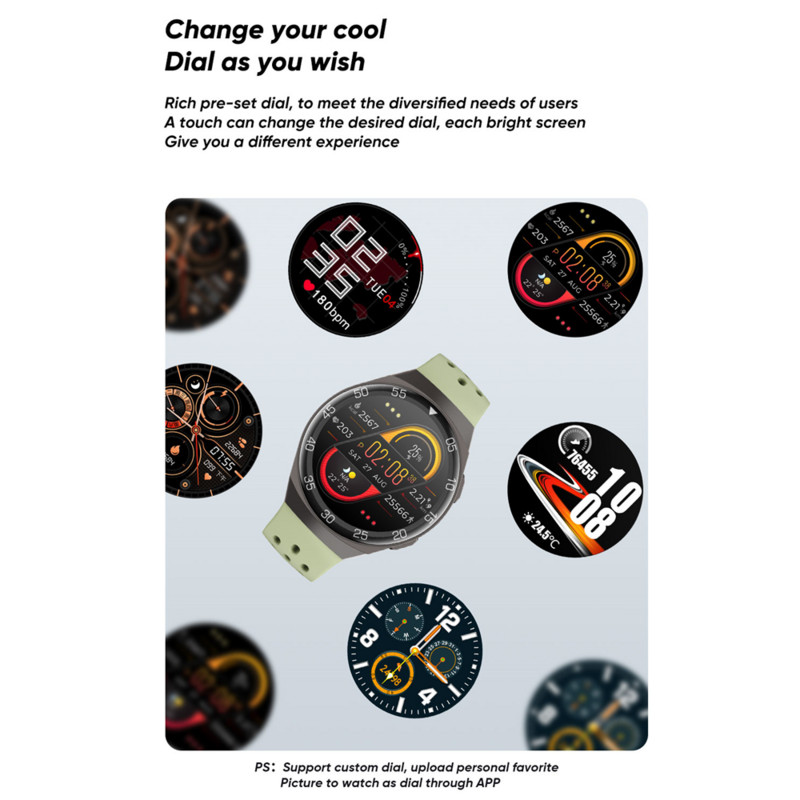 RUNDI 1,28 ιντσών Πλήρης έγχρωμη οθόνη αφής Sport Smartwatch Ανδρικά Γυναικεία Fitness Tracker Αδιάβροχο έξυπνο ρολόι για Huawei Xiaomi IOS