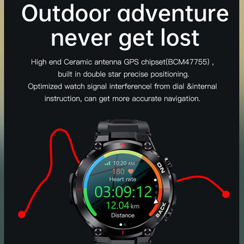 Външен GPS смарт часовник VS Trex T-Rex Pro Men Heart Rate SpO2 5ATM IP68 Водоустойчив тактически смарт часовник за iPhone Samsung Xiaomi