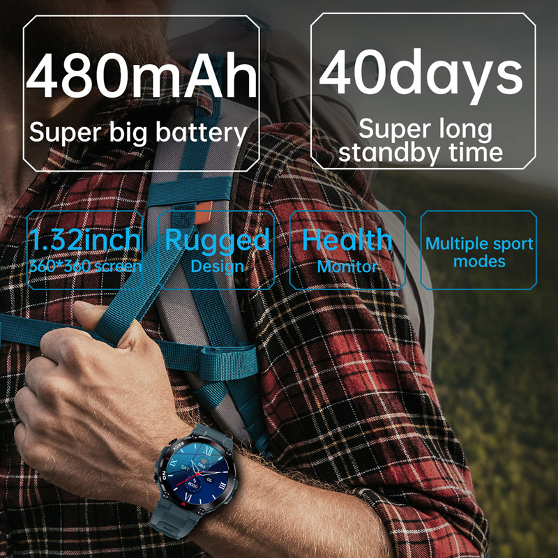 Vanjski GPS pametni sat VS Trex T-Rex Pro Men Heart Rate SpO2 5ATM IP68 Vodootporni taktički pametni sat za iPhone Samsung Xiaomi