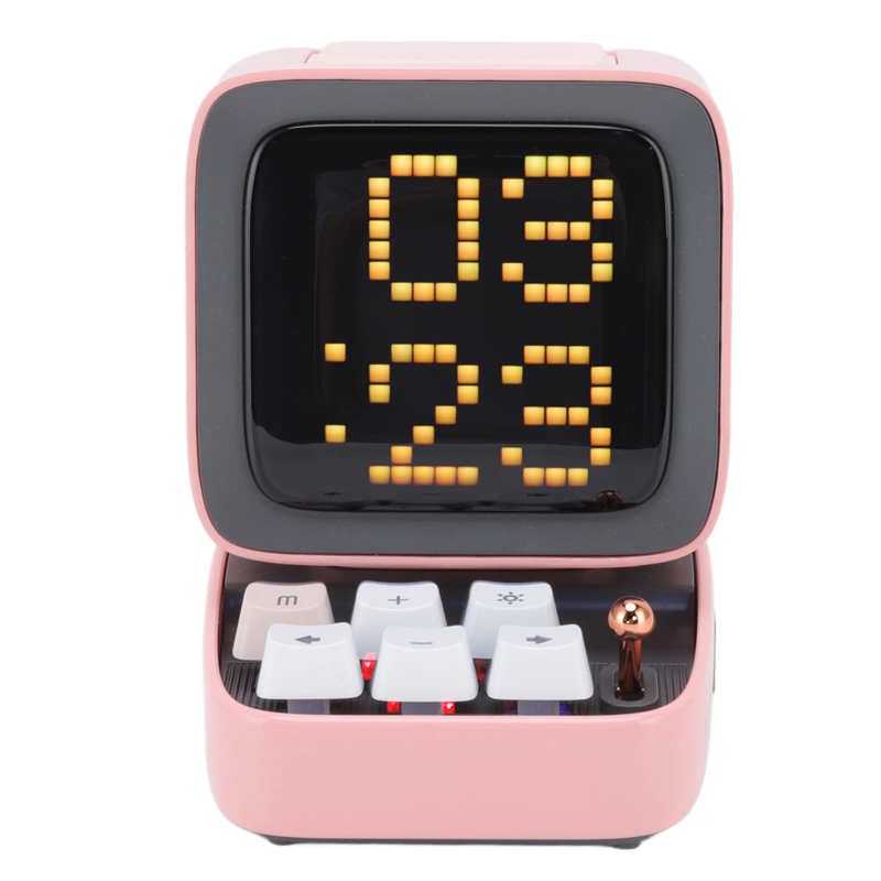 Ceas cu alarmă portabil Difuzor de gaming Pixeli fără fir Retro Drăguț Acoperire largă a sunetului Radio online Difuzor mic Decor pentru casă