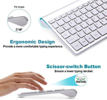 2.4G безжична клавиатура мишка преносима мини клавиатура мишка комбиниран комплект за преносим компютър лаптоп Mac настолен компютър смарт телевизор руско оформление