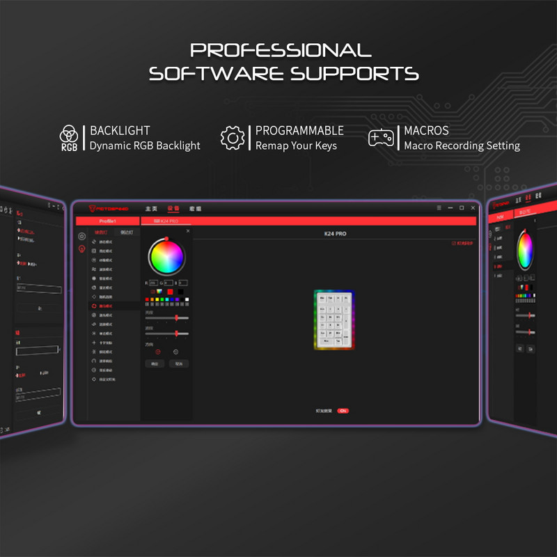 Motospeed K24 mehanička numerička tipkovnica Hot-Swap GATERON prekidač Žičana tipkovnica Računalo Numpad 21 tipka PBT tipkovnica za prijenosno računalo