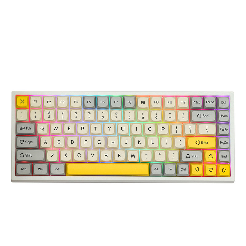 Epomaker EP84 75% 84-klávesová RGB hotswap káblová mechanická herná klávesnica PBT s farbivom a submixom pre Mac/Win/Gamers Vintage Theme