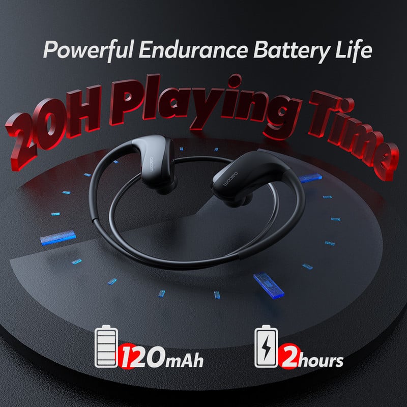 Dacom Athlete Wireless Headphones Sports IPX7 Αδιάβροχα ακουστικά Bluetooth 20H για τρέξιμο AAC