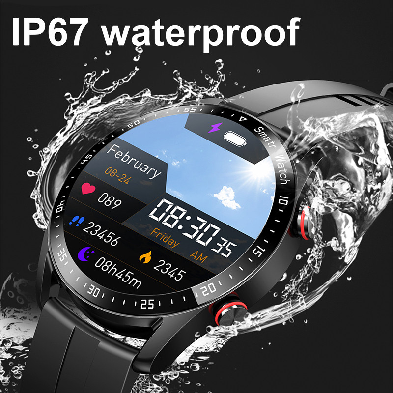 2022 Nové inteligentné hodinky s EKG+PPG AMOLED obrazovkou, Bluetooth hovory, prehrávač hudby, pánske hodinky, športové vodotesné luxusné inteligentné hodinky pre mužov+krabica