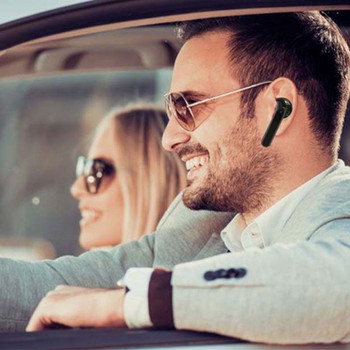 Слушалки с яка за едно ухо Bluetooth 5.1 безжични слушалки Бизнес слушалки с микрофон Спортна кука за уши Lotus Handsfree за шофиране