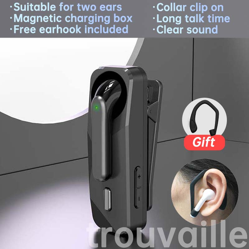 Apkakles austiņas vienai ausij Bluetooth 5.1 bezvadu austiņas biznesa austiņas ar mikrofonu sporta auss āķis Lotus brīvroku ierīce braukšanai