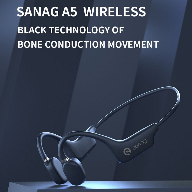 Sanag A5X True Bone Conduction slušalica Open Ear Bluetooth bežične sportske slušalice Vodootporne slušalice 3D stereo zvuk