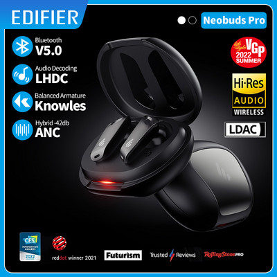 EDIFIER Neobuds Pro TWS belaidės Bluetooth ausinės hibridinės ANC Hi-Res sertifikuotos Knowles Balanced LHDC LDAC dekodavimo Tri-MIC