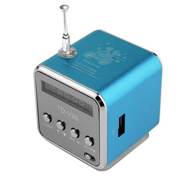Prijenosni radio zvučnik TD-V26 mini zvučnik prijemnik digitalni LCD zvuk mikro SD/TF FM radio glazba stereo zvučnik za prijenosno računalo