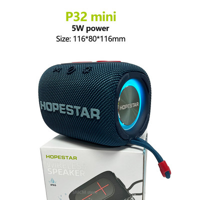 TWS Vanjski Bluetooth zvučnik Prijenosni bežični mini stup Glazbeni centar Sound Boombox Subwoofer Audio TF/USB HOPESTAR P32mini