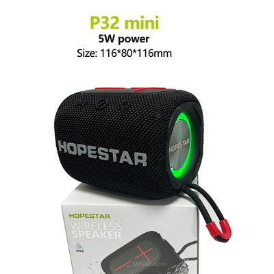 TWS Vanjski Bluetooth zvučnik Prijenosni bežični mini stup Glazbeni centar Sound Boombox Subwoofer Audio TF/USB HOPESTAR P32mini