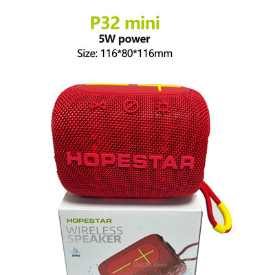 TWS Vanjski Bluetooth zvučnik Prijenosni bežični mini stup Glazbeni centar Sound Boombox Subwoofer Audio TF/USB HOPESTAR P32mini