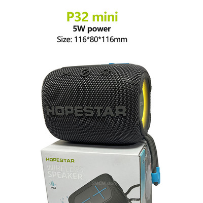 TWS Vanjski Bluetooth zvučnik Prijenosni bežični mini stup Glazbeni centar Sound Boombox Subwoofer Audio TF/USB HOPESTAR P32mini