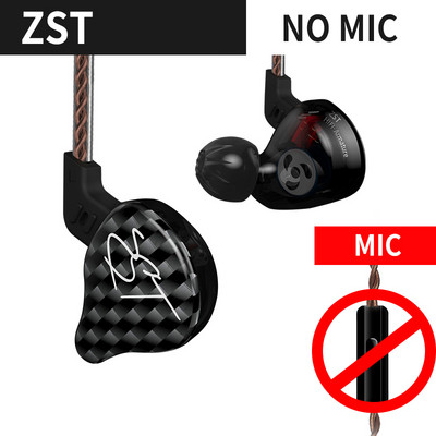 KZ ZST Hybrid Technology 1DD+1BA Ακουστικά 3,5 mm In Ear Monitor Ακύρωση θορύβου HiFi Μουσική Αθλητικά μπάσα Ακουστικά ακουστικών