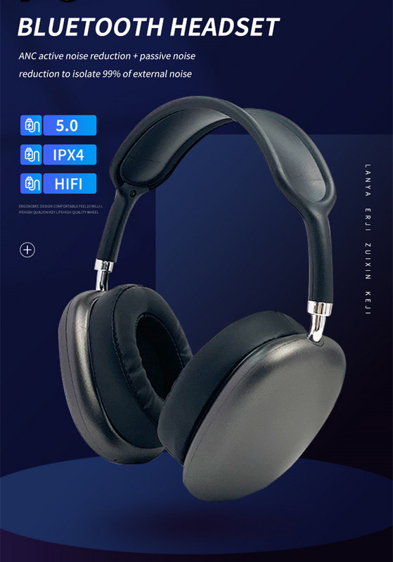 Összehajtható Bluetooth fejhallgatók Vezeték nélküli fejhallgatók basszus sztereó fülhallgató mikrofonnal Mp3 lejátszó támogatás TF kártya AUX vonalas PC fejhallgatók