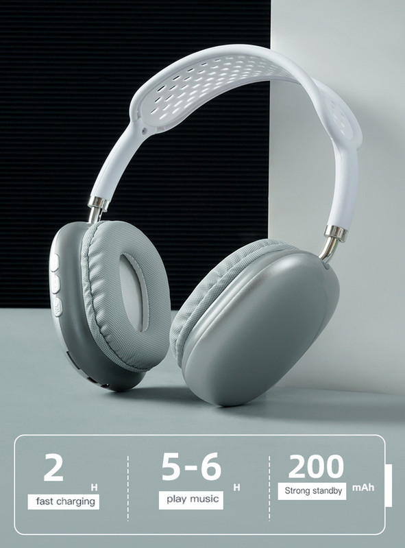 Összehajtható Bluetooth fejhallgatók Vezeték nélküli fejhallgatók basszus sztereó fülhallgató mikrofonnal Mp3 lejátszó támogatás TF kártya AUX vonalas PC fejhallgatók