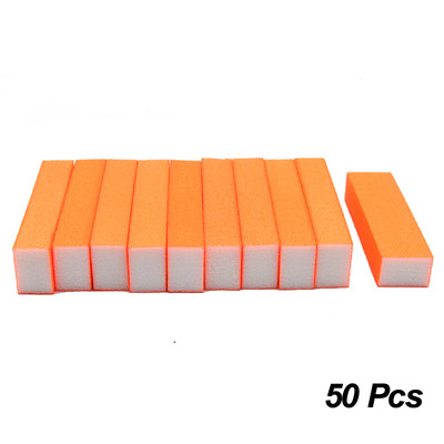 50/100 gab./partija Neon Coloful Sponge Nail File Buffer Block Pulēšana Slīpēšana Profesionāls Nagu attaukošanas līdzeklis Instrumenti Pedikīrs Manikīrs