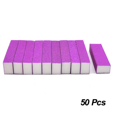 50/100 gab./partija Neon Coloful Sponge Nail File Buffer Block Pulēšana Slīpēšana Profesionāls Nagu attaukošanas līdzeklis Instrumenti Pedikīrs Manikīrs