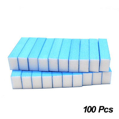 50/100 gab./partija Neon Coloful Sponge Nail File Buffer Block Pulēšana Slīpēšana Profesionāls Nagu attaukošanas līdzeklis Instrumenti Pedikīrs Manikīrs