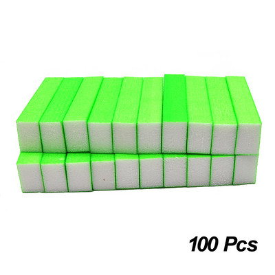 50/100 gab./partija Neon Coloful Sponge Nail File Buffer Block Pulēšana Slīpēšana Profesionāls Nagu attaukošanas līdzeklis Instrumenti Pedikīrs Manikīrs