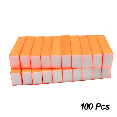 50/100 gab./partija Neon Coloful Sponge Nail File Buffer Block Pulēšana Slīpēšana Profesionāls Nagu attaukošanas līdzeklis Instrumenti Pedikīrs Manikīrs