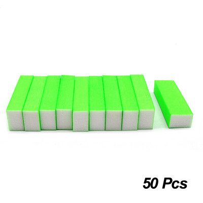 50/100 gab./partija Neon Coloful Sponge Nail File Buffer Block Pulēšana Slīpēšana Profesionāls Nagu attaukošanas līdzeklis Instrumenti Pedikīrs Manikīrs