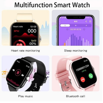2022 Нов смарт часовник Мъжки пълен сензорен екран Спортен фитнес часовник IP67 Водоустойчив Bluetooth разговор за Android ios смарт часовник Men+Box