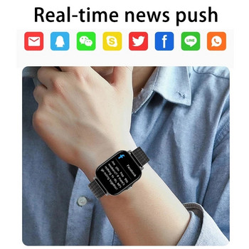2022 Нов смарт часовник Мъжки пълен сензорен екран Спортен фитнес часовник IP67 Водоустойчив Bluetooth разговор за Android ios смарт часовник Men+Box