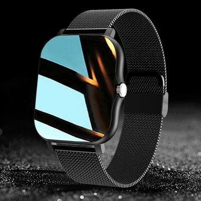 2022. gada jauns viedpulkstenis vīriešu pilna skārienekrāna sporta fitnesa pulkstenis IP67 ūdensizturīgs Bluetooth zvans Android ios viedpulkstenim Men+Box