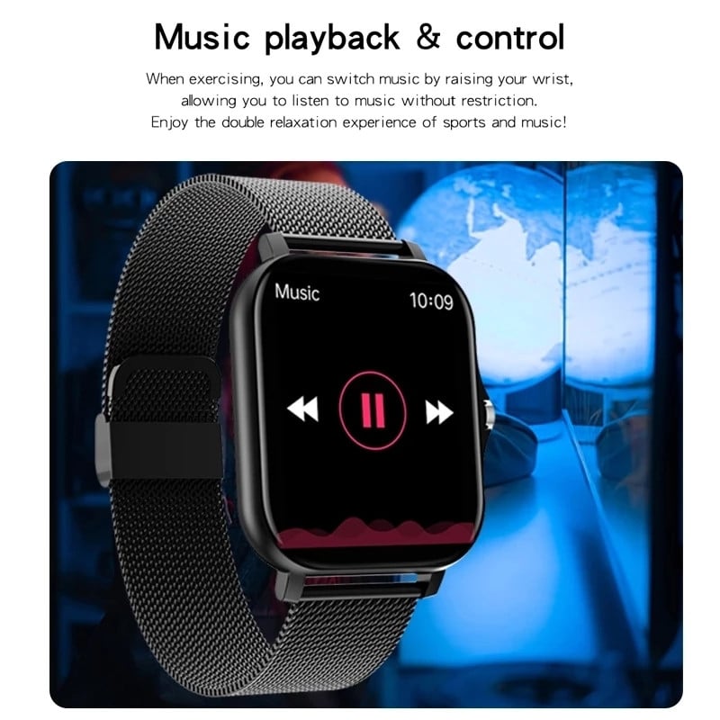 2022 új okosóra férfi teljes érintőképernyős Sport Fitness óra IP67 Vízálló Bluetooth hívás Android ios okosórához Men+Box