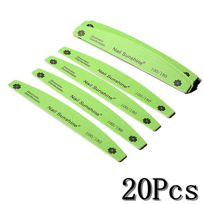 10/15 tk Professionaalne küüneviil Tugev liivapaber Paks küüneviil puhver maniküüri lihvimiseks Halfmoon laimi küünetööriistad 100/180