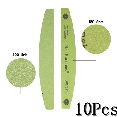 10/15 tk Professionaalne küüneviil Tugev liivapaber Paks küüneviil puhver maniküüri lihvimiseks Halfmoon laimi küünetööriistad 100/180