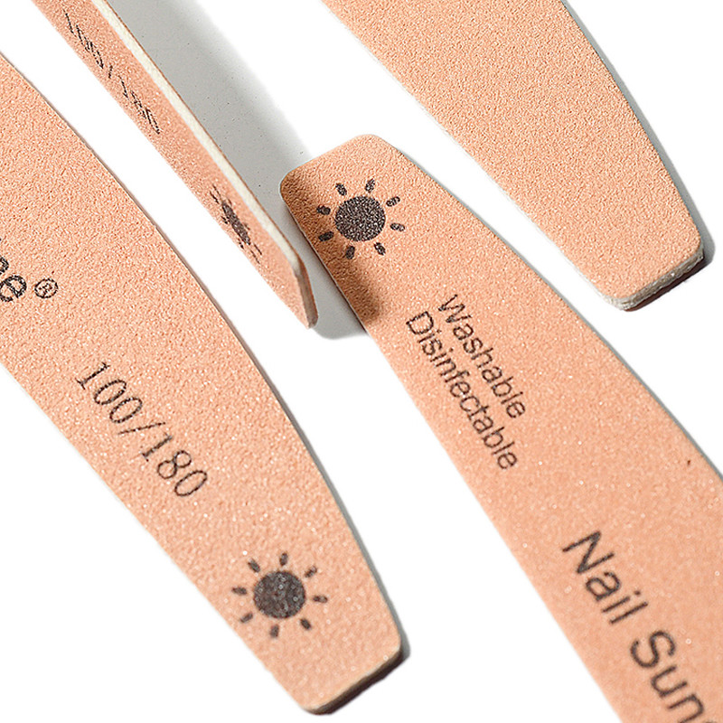 10/15 tk Professionaalne küüneviil Tugev liivapaber Paks küüneviil puhver maniküüri lihvimiseks Halfmoon laimi küünetööriistad 100/180