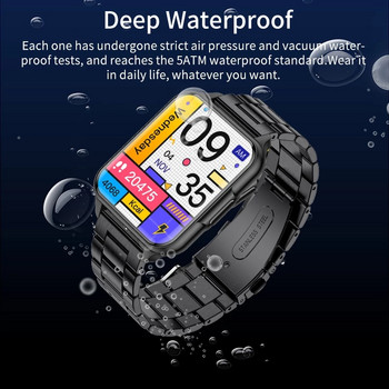 Нов смарт часовник за телесна температура Мъжки монитор за кислород в кръвта Спортен фитнес часовник Мъжки черен смарт часовник с персонализиран циферблат за Xiaomi