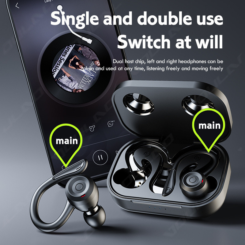 Ασύρματα ακουστικά Bluetooth Αθλητικά αδιάβροχα TWS Bluetooth 5.1 Ακουστικά HiFi Stereo Earbuds Ακουστικά ακύρωσης θορύβου με μικρόφωνο