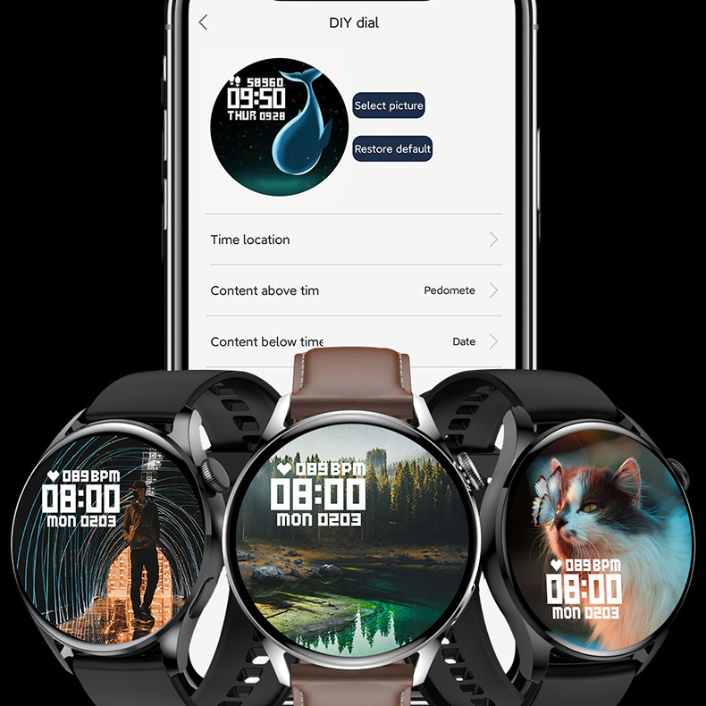 Έξυπνο ρολόι GT5 Ανδρικό ρολόι Bluetooth Call Sport Fitness Πιεσόμετρο IP68 Αδιάβροχο Smartwatch για Android IOS