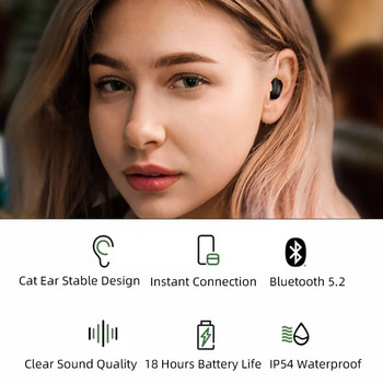 Ακουστικά Bluetooth Ασύρματα ακουστικά TWS Ακουστικά Ακουστικά Ακουστικά Ασύρματα ακουστικά bluetooth HiFi Stereo Music